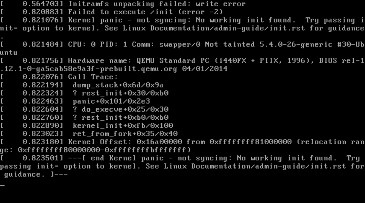 Ubuntu kernel panic